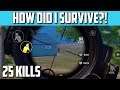 HOW DID I EVEN SURVIVE?? | 25 Kills | PUBG Mobile TPP Gameplay
