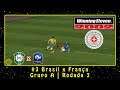 Winning Eleven 2002: Copa do Mundo Suíça 54 (PS1) #3 Brasil x França | Grupo A | Rodada 3