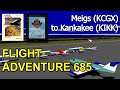 Flight Simulator 4 -- Meigs to Kankakee -- Flight Adventure 685 with ATC and chatter!
