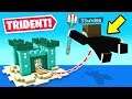 I am FLYING with my TRIDENT! in Hardcore Minecraft!