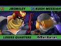 S@X 426 Losers Quarters - Kush Messiah (Sheik, Samus) Vs. JBSmiley (Captain Falcon) Smash Melee