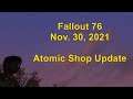 Fallout 76 Nov. 30, 2021 Atomic Shop Update Preview #live #fallout76 #fallout #fo76