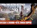 TEST Ryzen 5 2600X+RTX 2060 Super in Horizon Zero Dawn 2160p (4K)