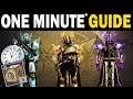 1 MINUTE(ish) GUIDE: Solstice of Heroes Armor & Event Guide (Destiny 2)