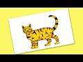 HOW TO DRAW TIGER CAT EASY FOR BEGINNERS