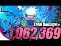 A Total of 1,062,369 DAMAGE!! from SUSANOO KAKASHI!! Naruto Ultimate Ninja Blazing