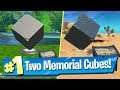 Visit Cube Memorials in the Desert and by a Lake Locations - Fortnite (Worlds Collide Challenge)