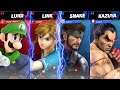 Super Smash Bros Ultimate Luigi and Link vs Snake and Kazuya