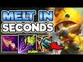 FULL ON-HIT TEEMO MELTS PEOPLE IN SECONDS (LEGIT MONSTER) - League of Legends