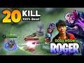 20 KILL! Gosu Hoon Roger Aggressive Gameplay [ Roger Best Build 2021] By Gosu Hoon - Mobile Legends