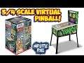 A 3/4 Scale Virtual Pinball Machine With 12 Games! Like An Arcade1UP!