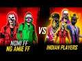 Indian Criminal Squad 🇮🇳 vs 2 Legends 2 Vs 4 || NOMI FF AND NG AMIE FF || Free fire