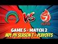 OMEGA vs AURA [Game 5] MPL-PH S7 Playoffs Day 1 (ENGLISH) | MLBB