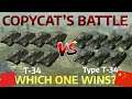 COPYCAT’S BATTLE - Type T-34 vs T-34 (Which One Is Better?) | WOT BLITZ