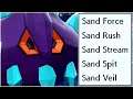 FULL POKEMON SAND ABILITIES TEAM! Sand Rush, Sand Force, Sand Stream, Sand Veil, Sand Spit