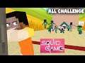 SQUID GAME ALL CHALLENGE ||  MONSTER SCHOOL VS RANDOM || Minecraft Animation