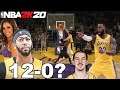 CAN THE 19-20 LA LAKERS GO 12-0 IN NBA 2K20 MYTEAM? 😂HILARIOUS GAMEPLAY!