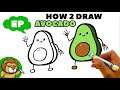 How to Draw Cute Avocado - Easy Step by Step