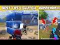 😈 Agresive Mode On 😈 Best 1 VS 4 Clutch Pubg Mobile Gameplay Video #Shorts