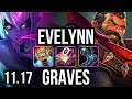 EVELYNN vs GRAVES (JUNGLE) | 10/0/9, 900+ games, Legendary | KR Diamond | v11.17
