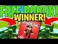 FREE ROBLOX ROBUX TWITTER WINNER ANNOUNCEMENT!