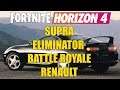 Fortnite Horizon 4 : Battle Royale sur Forza ! Eliminator ! Supra ! Renault !