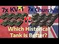 7x KV-1 VS 7x Churchill (Which Historical Tank Is Better?) | WOT BLITZ
