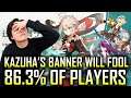 86.3% of Casual Players will be fooled by the Kazuha Banner