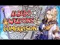 🎇 Cinnabar Spindle Vs Harbinger of Dawn 🎇 | Weapon Comparison | What is Albedo Best In Slot Weapon?