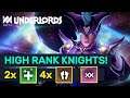 High Rank Knights! Trolls Warlock & Healer Combo! | Dota Underlords