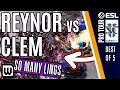 Reynor Mass Zergling vs Clem - StarCraft 2 ESL SC2 Cup Finals