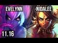 EVELYNN vs NIDALEE (JUNGLE) | 12/0/7, Rank 6 Eve, Legendary | TR Grandmaster | v11.16