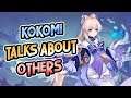 Sangonomiya Kokomi Talks About Other Characters | Kokomi's ENG Quotes | Kokomi Voice Lines |