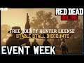 Red Dead Online Free Bounty Hunter's License and Stable Stall Discounts