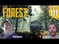 The Forest #01 - Sobrevivendo ao primeiro dia (*Spoiler: Já Morri!) | Série Coop Playstation c/@Fuga