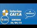 Loterias CAIXA: Quina e Lotofácil - 26/04/2021