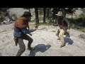 Red Dead Redemption 2 NPC Fights Micah Bell vs Javier Escuella / Western Fight Scene RDR2