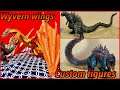 Update: 4 Custom Wyvern Wings for King ghidorah 2019 - Customize Godzilla Singular point￼ figures.￼