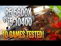 Ryzen 5600X vs Intel i5-10400 | 10 Game Benchmark Test and Gameplay