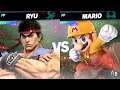 Super Smash Bros Ultimate Amiibo battle Lv 50 Ryu vs Lv 50 Mario