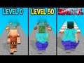 Monster School : Fat 2 Fit NOOB vs PRO vs HACKER MAX LEVEL Challenge - Minecraft Animation