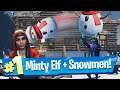 Minty Elf, New Christmas Locations + Throwing Snowmen! - Fortnite Battle Royale