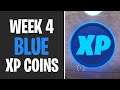 All Blue XP Coin Locations WEEK 4 - Fortnite