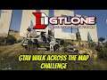 GTAV Walk Across the Map Challenge on Twitch  4 x speed  actual time was 3 hrs 53 mins