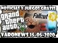 Juegos #GRATIS y Noticias: Grand theft auto V (GTA),  Fallout 76, Discovery Tour, Conan... Varonews