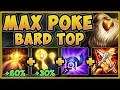 100% TILT THE ENEMY TOP WITH MAX POKE BARD BUILD! BARD SEASON 9 TOP GAMEPLAY! - League of Legends