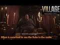 [*/\*] Resident Evil Village - Ethan is surprised to see the Duke in the castle