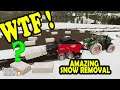 Farming Simulator 19: Amazing Snow Removal !!! Snow Baling and Transporting!