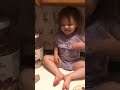 Teaching grand daughter (peanut) asl @ 22 months old please & thank you #shorts