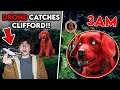 DRONE CATCHES CLIFFORD THE BIG RED DOG AT HAUNTED FOREST!! (CLIFFORD IS HUGE IN REAL LIFE)